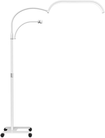 ayex Lámpara de media luna regulable con temperatura de color ajustable titular teléfono control remoto blanco