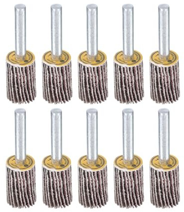 sourcing map Lot de 10 disques abrasifs à lamelles de 16 mm - Grain 80