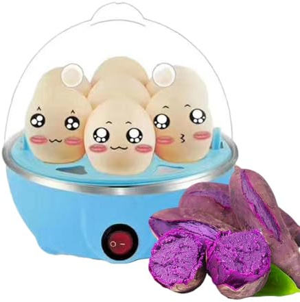 Cuociuova multifunzione | Macchina per uova sode a 2 strati con spegnimento automatico | Vaporizzatore rapido per uova, verdure, gnocchi e altro ancora, elettrodomestico da cucina per cucinare