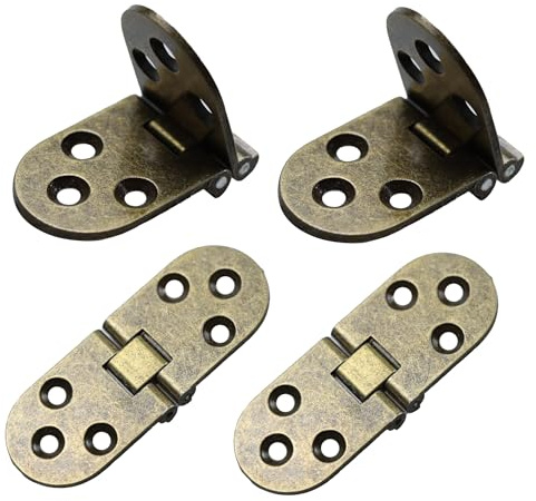 bociloy Robuste Klapptisch-Scharniere, 7,9 x 2,9 cm, Bronze-Scharnier, Zinklegierung, Butler-Tablett-Scharnier für Nähmaschine, Möbel, Schränke, 4 Stück