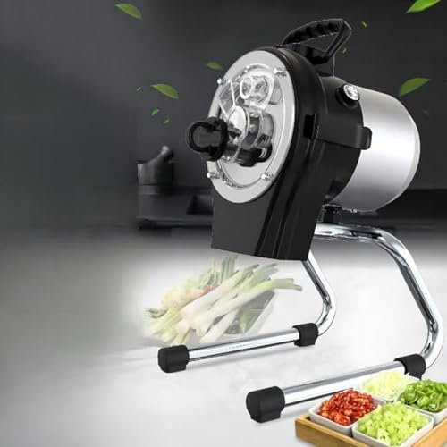 DDZJTPP Ensemble De Trancheuse De Légumes électrique,Coupe-Légumes Commercial,Robot Culinaire pour Ail,Poivre,Piment,Oignon,Céleri, Gingembre,Poireaux,pour Restaurants Et Cuisine à Domicile,110CL