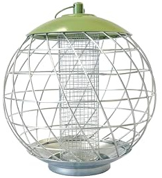 Johnston & Jeff Miami Eichhörnchensichere Erdnuss-Futterstation aus Metall, 25 cm