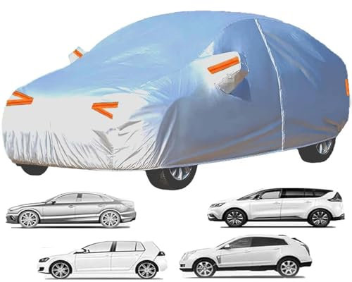 Vollgarage Auto Winter für VW Polo GTL 2005-2023 Garage Auto Allwetter Wasserdicht Winddicht Staubdicht Schneedicht Winddicht Außen Vollständige Autoabdeckung Universal Fit