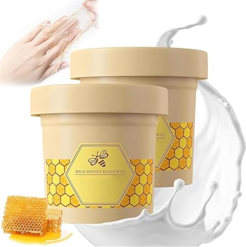 Masque exfoliant pour les mains à la cire de lait au miel – Masque exfoliant pour les mains, pour hydrater les mains, enlever les peaux mortes, soin des mains exfoliant, masques hydratants, pour tous