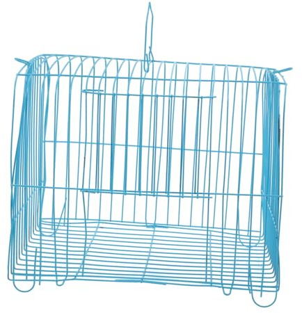 LOLIPPYY Cage De Transport pour Oiseaux en Métal Poignée, Cage Portable De Taille Moyenne Bleu, pour Sorties Et Voyages, Adaptée Aux Perroquets Et Petites Perruches