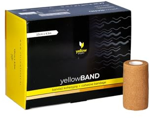 Zarys YellowBAND - Vendaje cohesivo 10 cm x 4,5 m, color Beige - Caja de 12 piezas