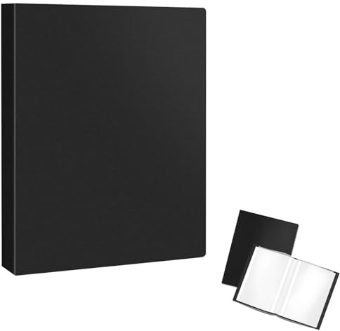 2 cartelline A4 per espositori, con 80 tasche, colore nero, cartelle per presentazioni, cartelle per progetti per conservare documenti e certificati