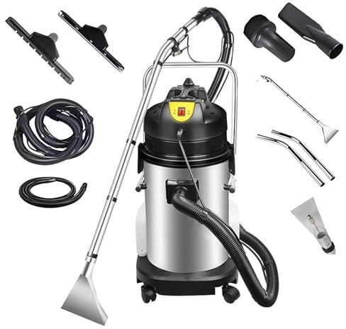 Pulitore a vapore per tappeti commerciali 3 in 1, aspiratore di polvere per impieghi gravosi, efficiente funzione di estrazione a spruzzo, per la pulizia di tappeti, mobili e interni auto(20L)