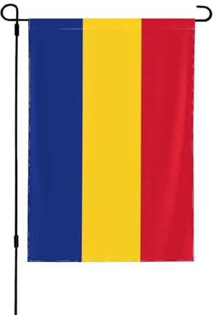 Bandera de Rumania para jardín de otoño de doble cara, decoración de temporada duradera para decoración de porche delantero