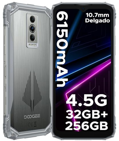 DOOGEERugged Blade10PRO-E Telephone Portable Incassable Smartphone | Android 15 4.5G 32Go RAM+256Go ROM/2TO, Écran 6.56 HD+ 90Hz, Batterie 6150mAh, NFC, Double SIM, Résistant et Léger (10.7mm)