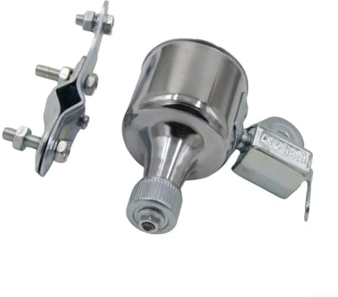 Honseadek Generador de dinamo de bicicleta AC12V 6W Alternador de accionamiento de fricción de aleación de botella de dinamo para bicicleta Light Power Retro (Plata)