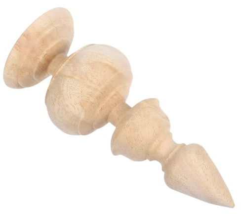 POPETPOP Embout de Balustre en Bois Naturel Sculpté la Main, Chapiteau Décoratif pour Poteaux D'escalier et Pieds de Lit, Finition Rétro pour Décoration Maison Élégante