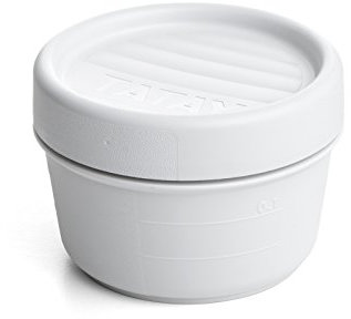TATAY Contenitore Ermetico per Alimenti, Capacità 0.2L, Coperchio a Vite, Senza BPA, Adatto al microonde e lavabile in lavastoviglie, Colore Blu. Misure: 8,5 x 8,5 x 6 cm