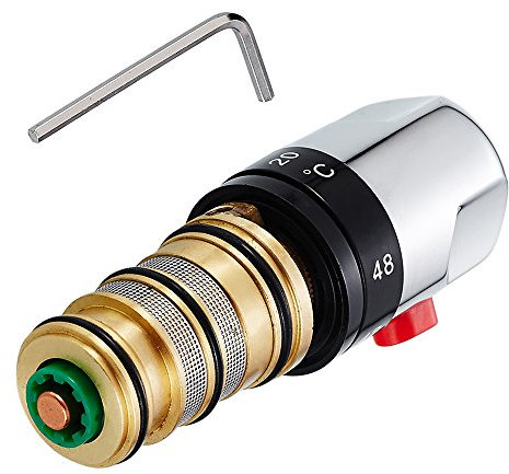 Littleduckling Thermostatic Bath Mixer Tap Shower Valve Handle Spare Repair Kit Cartridge Constant Temperature Control Brass