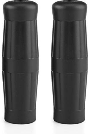 Puños de Motocicleta 1 par 1 -7/8 25mm 22mm Universal Motocicleta Bicicleta Vintage Clásico Manillar Empuñaduras Bar(Negro)