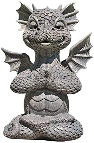Tianbi Estatua de dragón,decoración del hogar,Resina Zen Yoga Dragón, decoración de jardín,esculturas de Arte de dragón Buda para decoración de Patio al Aire Libre,decoración de Porche,hogar,Patio
