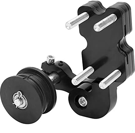 Ajustador de cadena de motocicleta Tensor de cadena Ajustador automático Ajustador de tensor de cadena modificado de aluminio rojo para ATV Off-Road Vehículo Dirt Bike (Rojo）(negro)