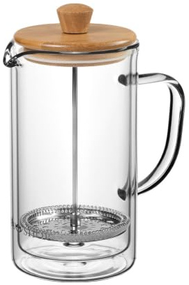 TEA SHOP - Prensa Francesa 1L - Tetera de Cristal para Preparar todo tipo de bebidas - Accesorios para té o infusiones