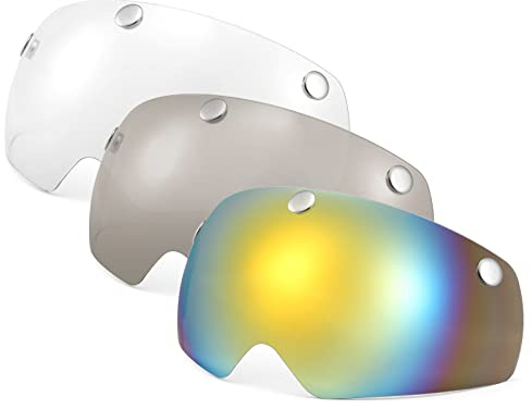 Karlak 3pcs abnehmbares magnetisches Visier für Fahrradhelm -Schutz für Männer Frauen