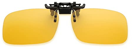 Junsika Polarisierte Nachtfahrbrille Clip Auf Sonnenbrillen FüR Herren Klassische Flip Up Polarisierte Linse Passen üBer Korrekturbrillen Unisex Sonnenbrille UV400 Schutz