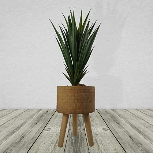 Leaf Extra Large Cachepot Planters, Wood, 36cm Woven Fibreglass Composite