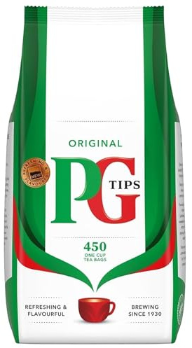 PG Tips One Cup Square Tea Bags (Pack of 450)
