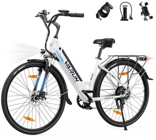 VARUN E Bike, 28 Zoll E-Bike Damen Herren mit 48V 499.2Wh Akku, Bis zu 100KM, 250W Motor, Elektrofahrräder E-Fahrrad mit Tempomat Modus, 7-Gang, LCD-Display, Pedelec City Ebike für Trekking, S700-2