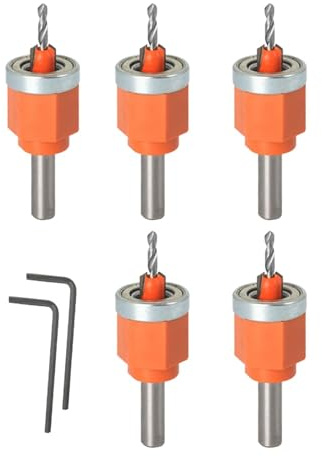KLFEXVP 4X Punta da Trapano svasatore Multifunzionale Regolabile Portatile Facile da Usare utensile Manuale Pinza for punzonatura for bordature for Trapano, 6 Pezzi(5 Pieces)