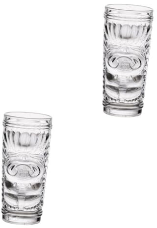 Cabilock Lot De 2 Gobelets Ronds En Verre À Bouche Lisse Pour Cocktail Tasse À Vin Créative Tasse À Vin Tasse À Eau