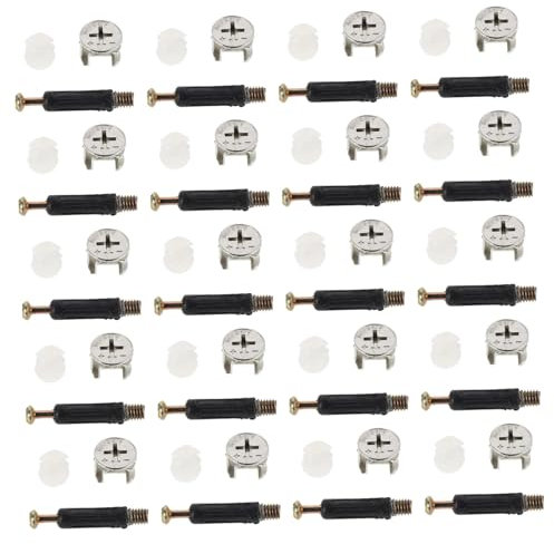 BUGUUYO Barra De Conexión Para Armario De Muebles Kit De Herrajes Para Muebles Conectores De Pasadores Para Fijación De Armarios Para Tornillos Para Fijación De Usos Para Mesas