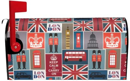 Magnetische Briefkasten-Abdeckung, Motiv: England-Symbole, niedliche Briefkasten-Abdeckung, Weihnachtsmotive, Briefkasten-Dekoration