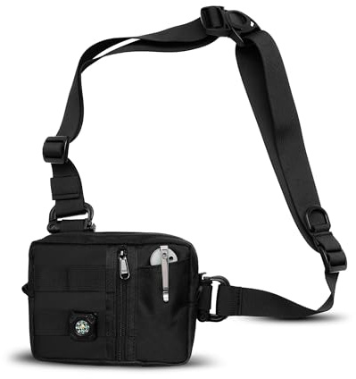 VIPERADE CHW2-S Kleine EDC Umhängetasche, Crossbody Sling Bag für Herren, Gürteltasche mit verstellbarem Gurt, Mini Hüfttasche für Reisen, Wandern, Camping