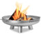 BBQ-Toro Brasero de acero inoxidable de 70 cm de diámetro | Plata | Brasero para exteriores con tres patas y dos asas | Brasero para el jardín, cuenco de fuego, cuenco de fuego para jardín, cuenco de