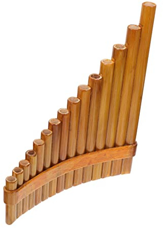 HAMPPLIES Bamboo Panflöte Röhren G Dur für Anfänger Handgefertigt aus Hochwertigem Ergonomisches Design für Komfortables Spiel Langlebig und Verarbeitet