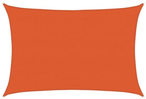 Tenda a Vela HDPE, Ombra per Esterni, Arancione, 4.0 x 5.0 m