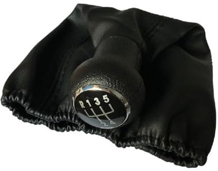 Schaltknauf Für VW Für POLO 6N 6N2 Für Golf 3 MK3 Für Lupo 5-Gang-Auto-Schaltknauf Schaltknauf Mit Leder Knopf Schalthebel(Short)