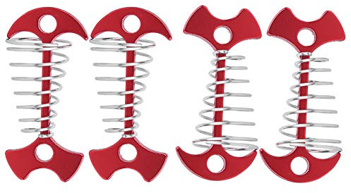 GYZOUKA Piquet de Tente en Alliage D'aluminium, Ancre au Sol en Spirale, Accessoire de Randonnée Multifonction pour Camping en Plein Air, 4 Pièces