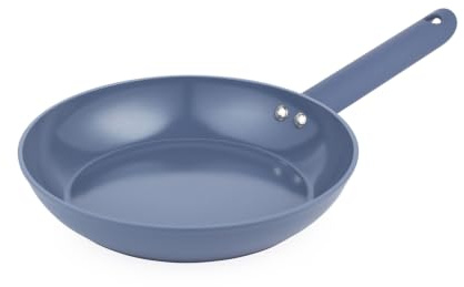 Progress Mellow Frying Pan 24 Cm, PFAS-Free Ceramic Non-Stick | Forged Aluminium Body, Even Heat Distribution, Suitable For Induction Gas Electric Hobs, Corrosion-Resistant Blue Finish