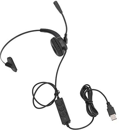 KUIDAMOS Casque de Center D'appels, Casque de Bureau Filaire Professionnel avec Microphone Antibruit pour Les Utilisateurs de Casques de Téléphone de Service