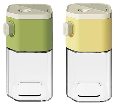 GYCAQAC Generico Salt Dispenser, 2 Pezzi, saliera con beccuccio laterale, spargisale in polvere, 0.5g Quantitative Salt Container, Refillable Seasoning Bottle, per Sale, Pepe e altre Spezie, 200 ml