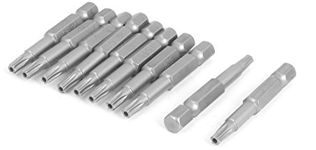 Aexit Punte di cacciavite di sicurezza Torx di punta 4mm '50mm Lunghezza 1/4' '10 pezzi ID: 724942