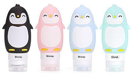 Set di bottiglie di viaggi, FantasyDay Contenitori da Viaggio in Silicone per Shampoo, Balsamo, Crema, Lozione, Gel Doccia - Senza BPA, Approvato dalla FDA - Travel Bottle (4 pack) (90ml)
