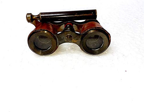 Messing-Fernglas im antiken Stil, 10,2 cm, mit Leder-Sicherheitsabdeckung, die es attraktiver und einzigartiger macht, Vintage-Geschenk-Teleskop, ideal zum Verschenken