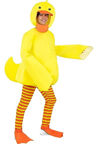 Funidelia | Quietscheentchen Kostüm für Herren und Damen Tiere - Kostüm für Erwachsene & Verkleidung für Partys, Karneval & Halloween - Gelb
