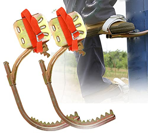 wzfdm Baumkletterstachel, Baumpflege-Steigeisen für Elektriker, für die Obsternte in großer Höhe,650Model