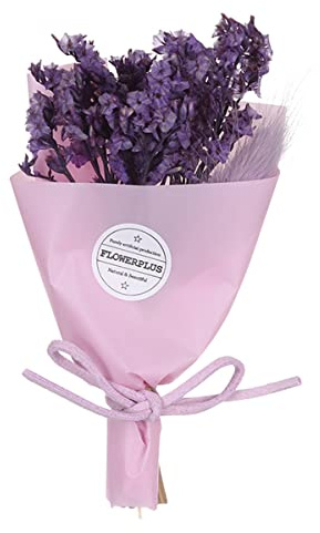 Cozylkx Mini Ramo De Flores Secas, Ramo De Decoración De Flores Naturales Bien Embalado para Fiesta En Casa, Regalos Artesanales De Boda,Violeta