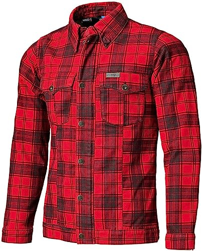 Held Woodland Motorrad Hemd, schwarz/rot, XL | CE-Protektoren