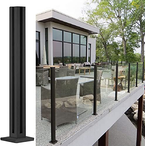 Glass Panel Fencing Railing Post System Glass Railing Post, Stainless Steel Glass Balustrade Railing Post Glass Deck Railing System Glass Fence Pole Garden Fencing Glass Panels Post ( Color : Corner P