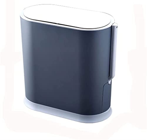TATSEN 8L Smart Trash Can Household Induction Waterproof Toilet Cover Toilet Brush Integrated Paper Baske Trash Bin (Color : Blue, Size : 30 * 32 * 15cm)