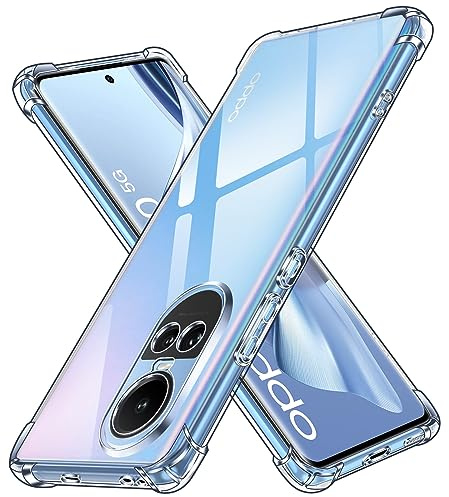 ivoler Klar Silikon Hülle für Oppo Reno 10 5G / Oppo Reno 10 Pro 5G mit Stoßfest Schutzecken, Dünne Weiche Transparent Schutzhülle Flexible TPU Durchsichtige Handyhülle Kratzfest Case Cover
